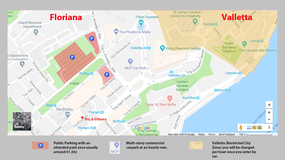 floriana map thanks to Google maps